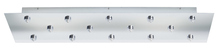  CPEJRT14SNHAL - Canopy Low Voltage Rectangular 14 Light 9"X31" EZ Jack Satin Nickel for Halogen